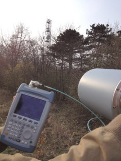 Měření elektrosmogu u bočního vysílače Hády Brno