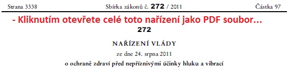 Infrazvuk - nařízení z 2011