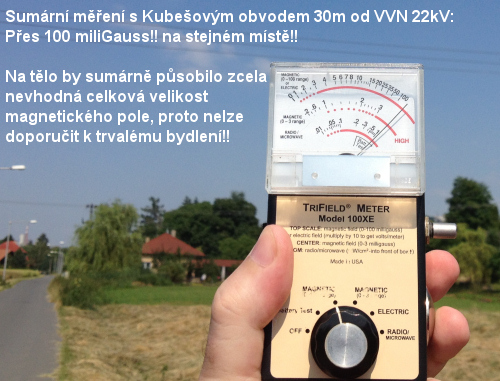 vysoké napětí na pozemku = ohrožení zdraví
